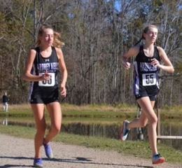 Taylor Fenton (left) with Emily Boland.